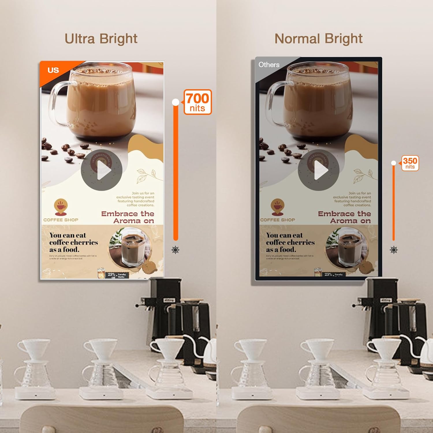 Best Digital Menu Board for Restaurant 2 50-inch digital menu display with HD visuals