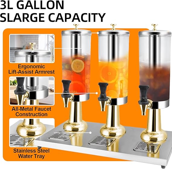 Cold Drink Dispenser Stand Free Delivery 4 Triple head cold drink dispenser for parties