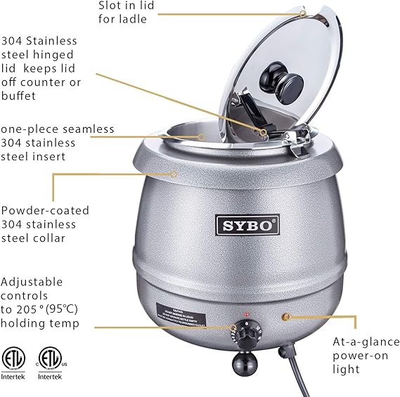 Soup Warmer Kettle – Free Delivery 5 Commercial Soup Warmer Kettle for Restaurant
