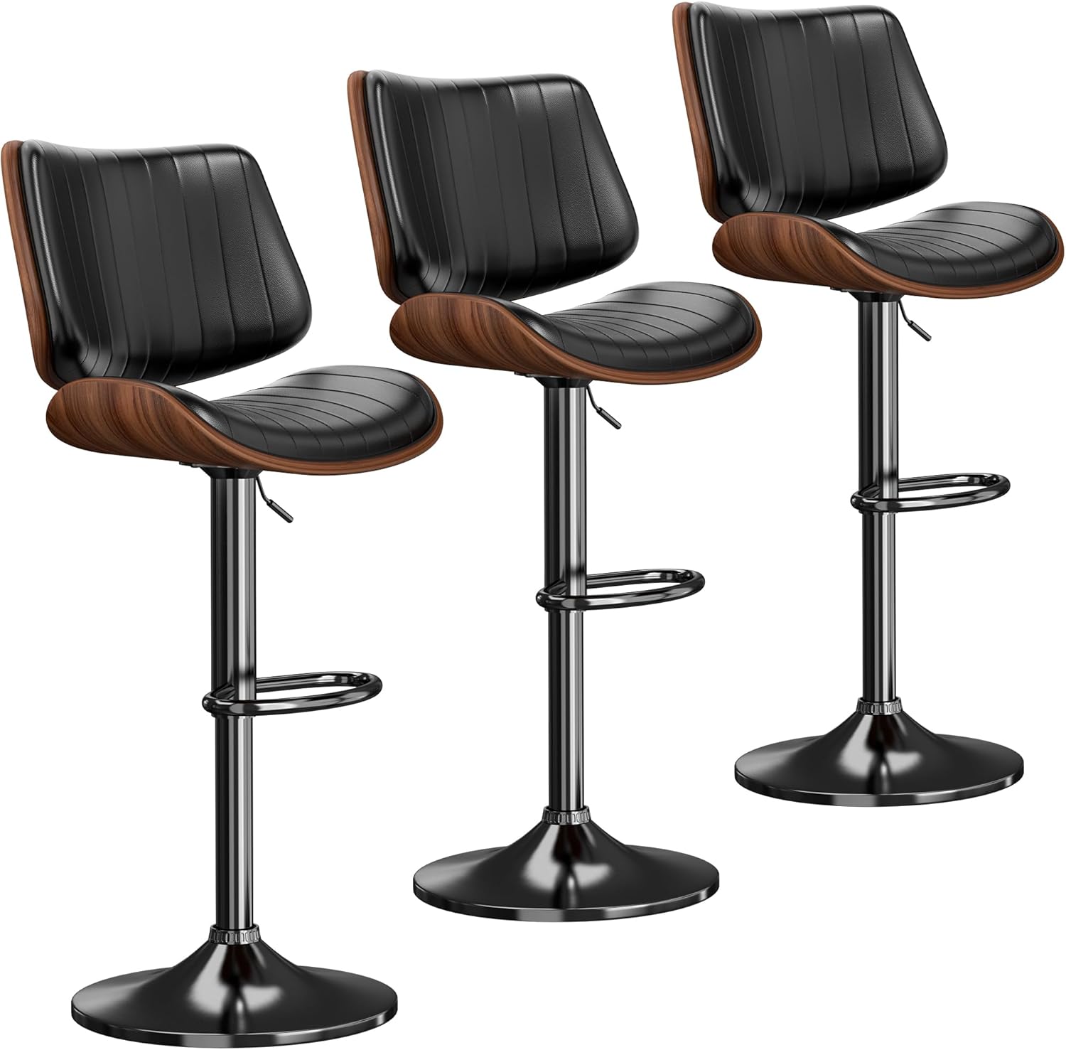 Adjustable Bar Stools Set of 3 for Kitchen Counter