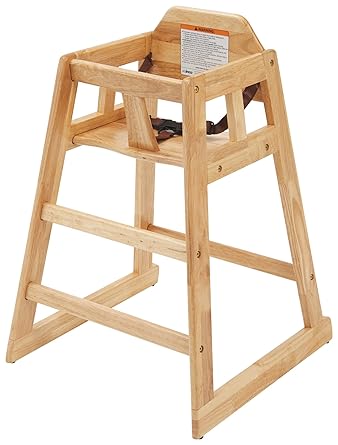 Wooden Baby High Chair Natural Tan Finish