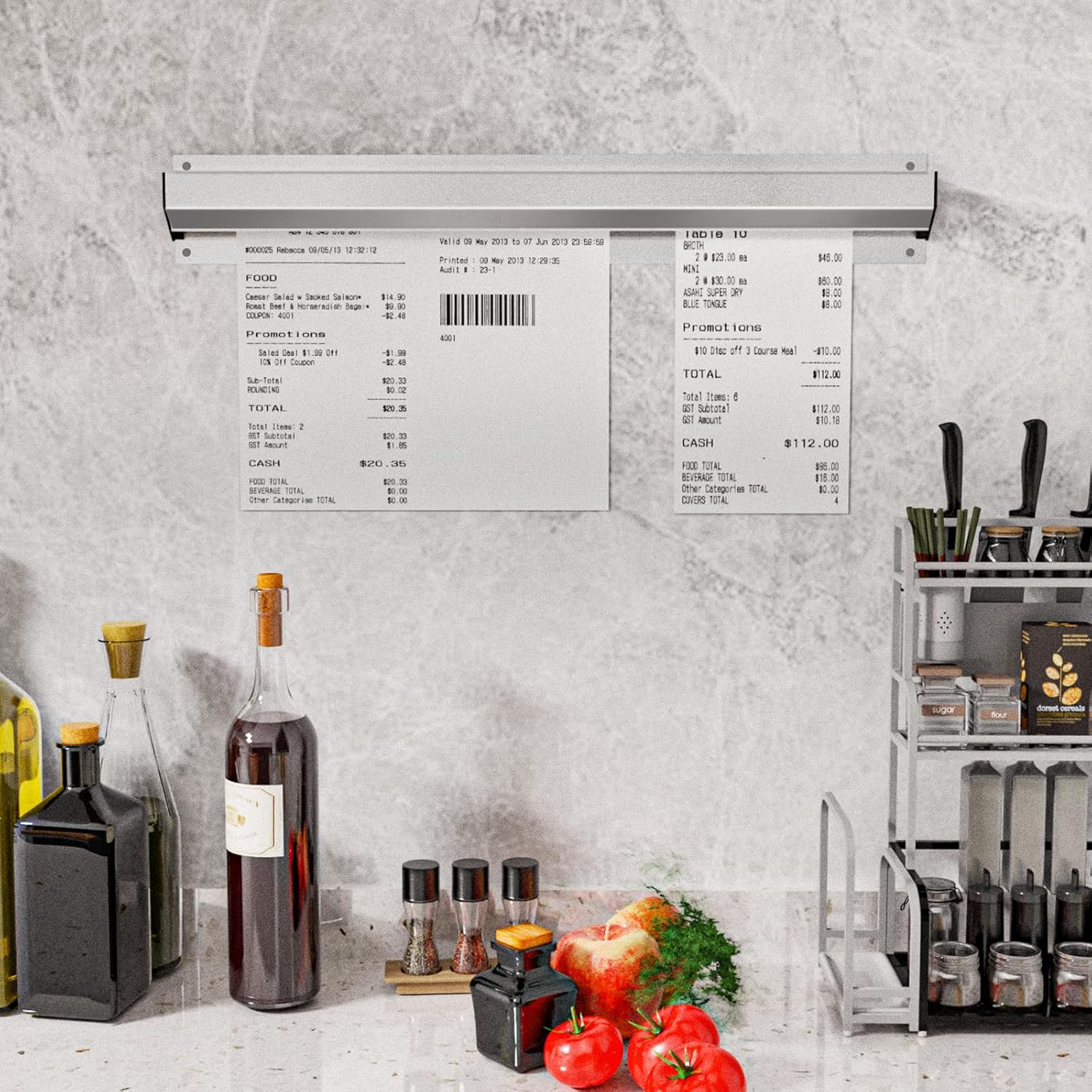 Restaurant Ticket Holder – Best Choice? 2 Restaurant Ticket Holder mounted in commercial kitchen