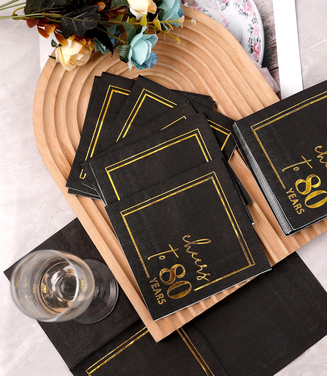 Black and Gold Party Napkins – Your Pick? 2 Elegant 3 ply black and gold party napkins